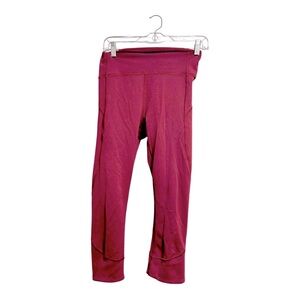 Lululemon leggings in maroon/pink color size 6